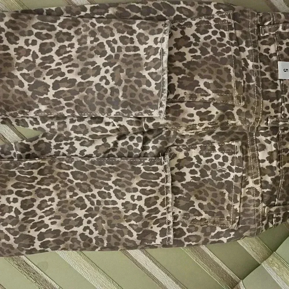 GIRLS CHILDRENS PLACE LEOPARD PRINT DISTRESSED JEGGINGS  NWT SZ 5
